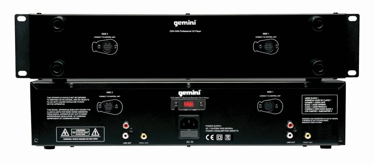 Gemini CDX 2500 G Karaoke CD Player Back
