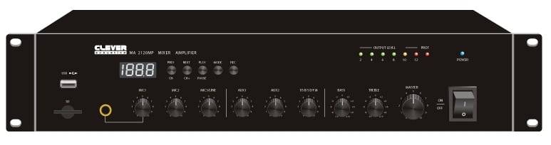 Clever Acoustics MA 2120MP 120W Mixer Amplifier with MP3/FM
