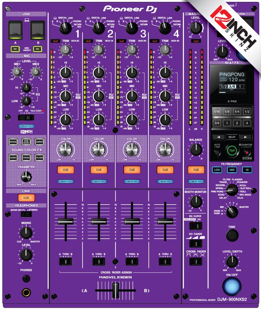 Pioneer DJM-900NXS2 Skinz Light Purple