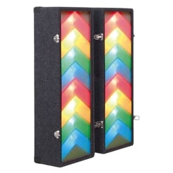 Chevron Clip Together Carpet Covered Light Screen With 4 Channels