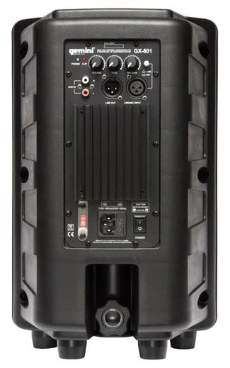 Gemini GX801 Active Speaker (Back)