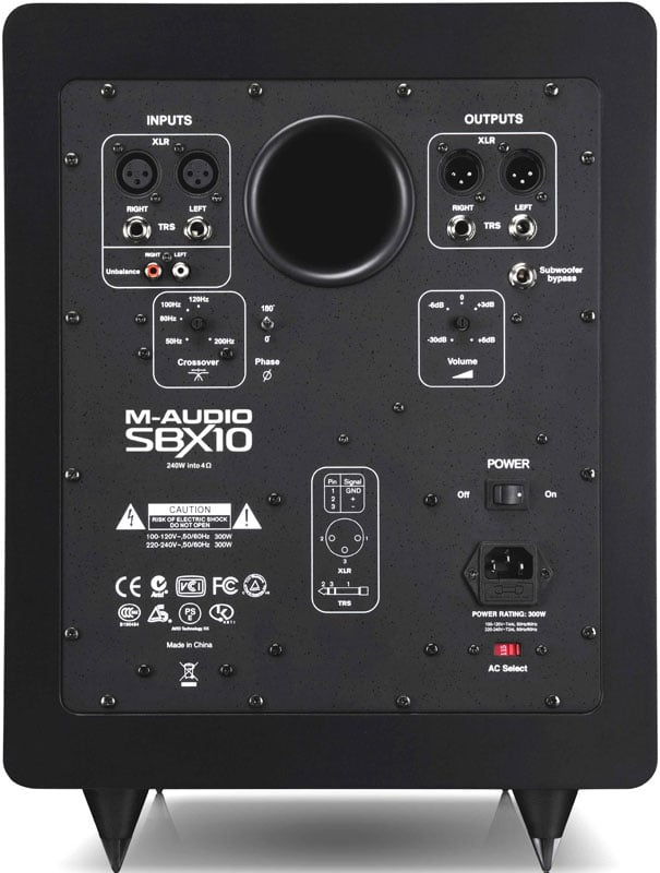 M-Audio SBX10 Connections