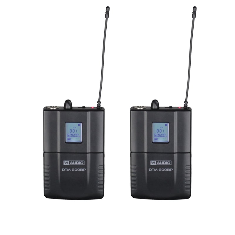 W-Audio DTM 600H Twin Beltpack Diversity System (606.0Mhz-614.0Mhz)