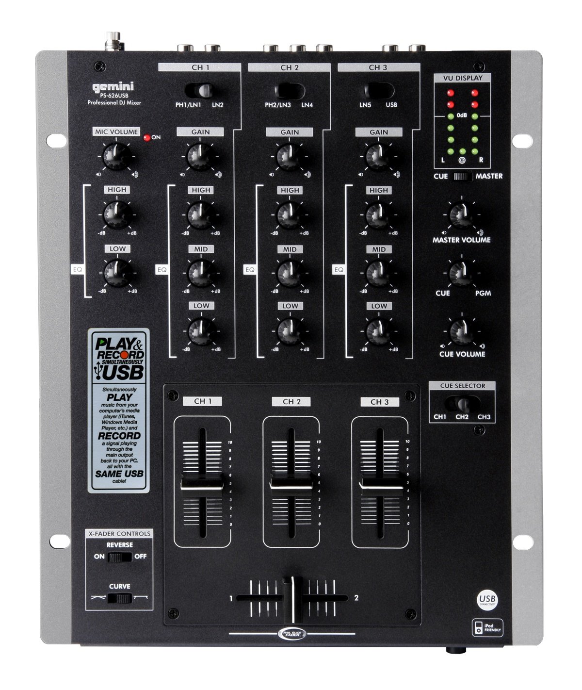 Gemini PS626 USB Mixer