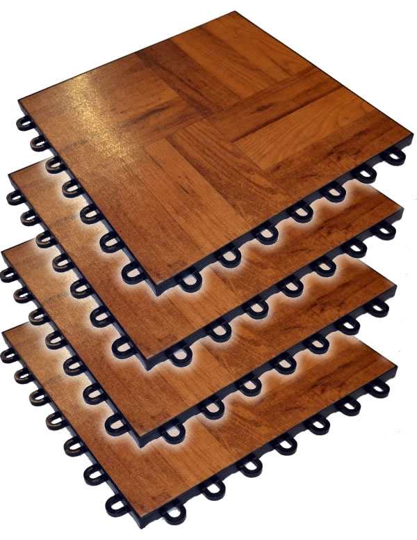 Dance Deck Portable Dance Floor Wood Effect Tiles (Pack 4)