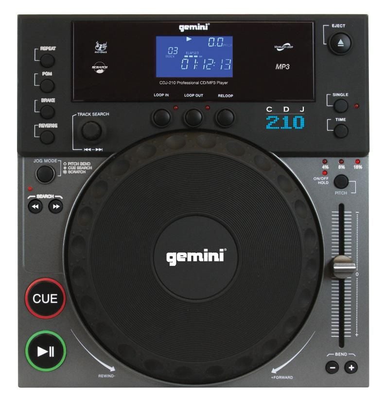 Gemini CDJ210 Anti Shock CD / MP3 Player