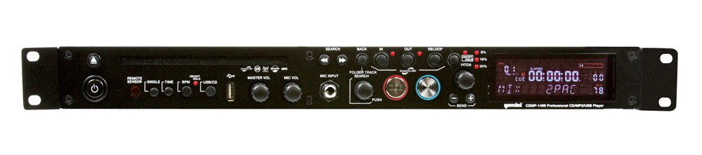 Gemini CDMP1400 Professional 1U CD/MP3/USB Player (Front)