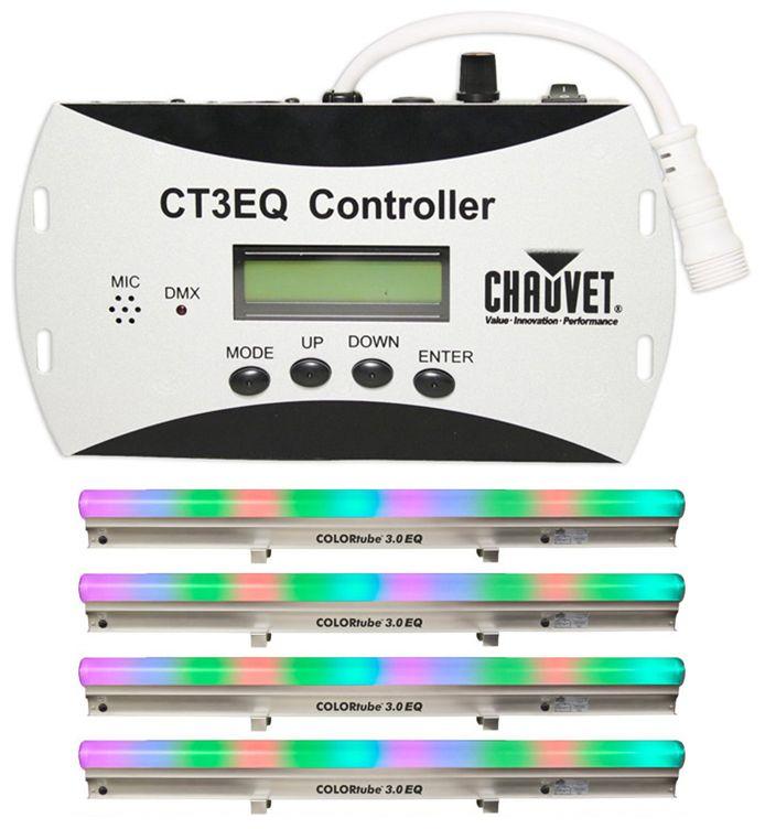 4 x Chauvet COLORtube 3.0 EQ + Chauvet CT3EQ Controller
