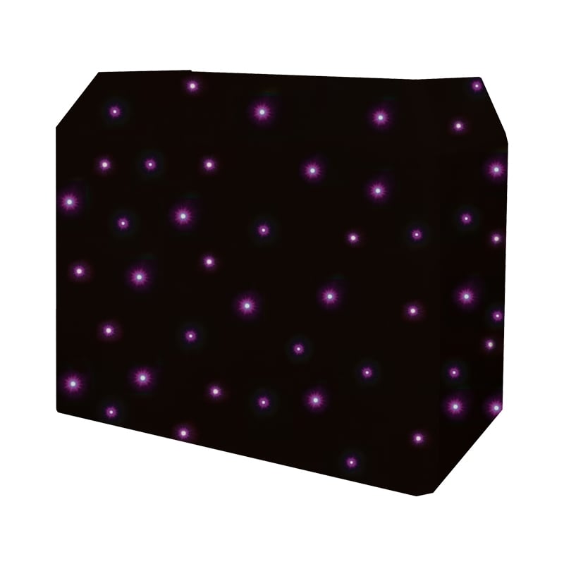 Equinox DJ Booth Quad LED Starcloth System, Black Cloth