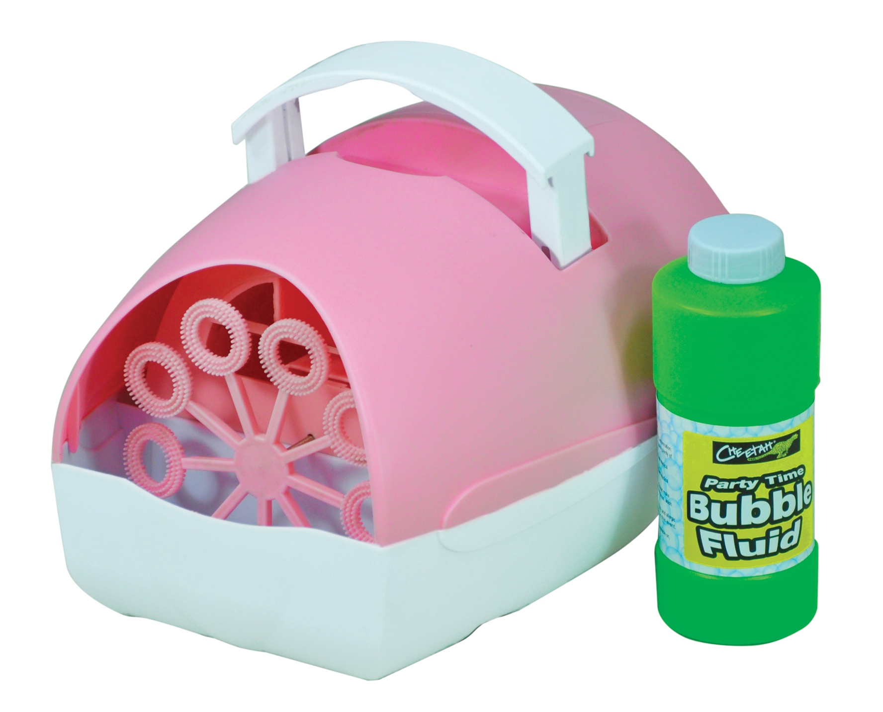 Party Time Battery Operated Bubble Machine (Pink)