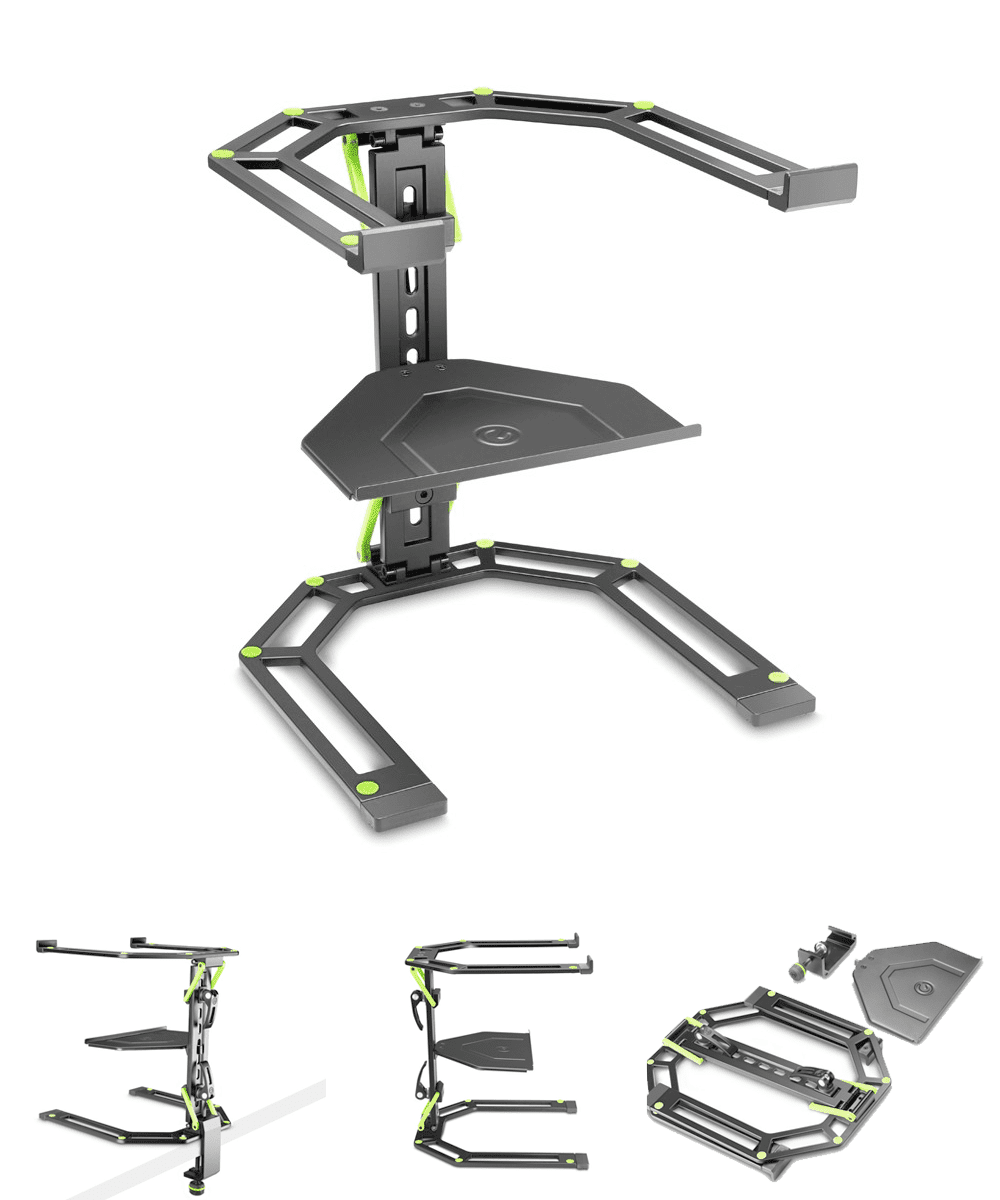 Gravity LTS 01 B Laptop Stand with Table Clamp and Tray