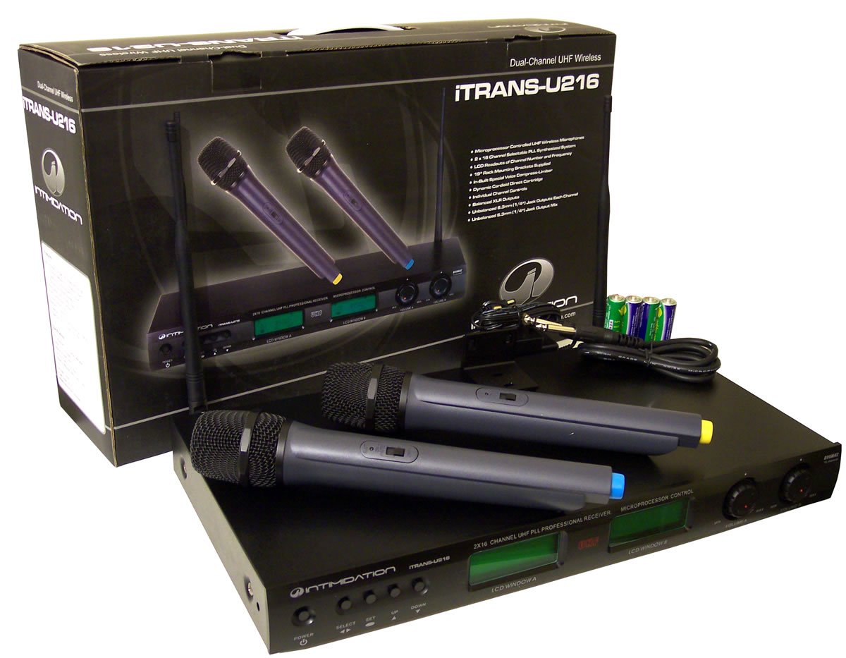 iTRANS-V2 Dual UHF Wireless Microphone System Box