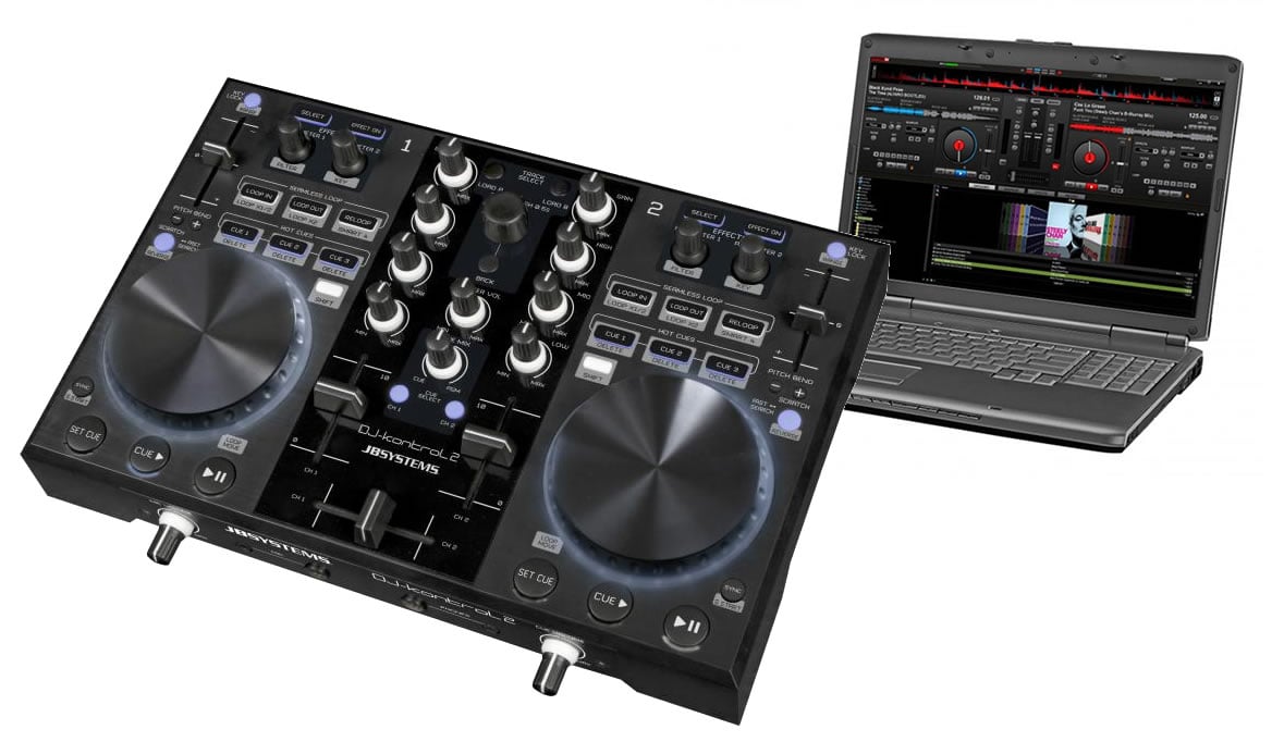 JB Systems DJ Kontrol 2 DJ MIDI Controller with Virtual DJ