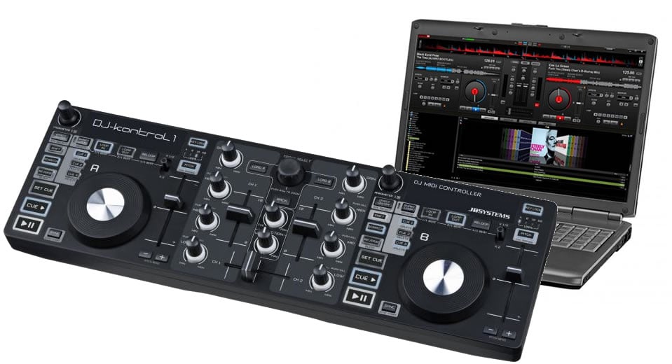 JB Systems DJ Kontrol 1 DJ MIDI Controller with Virtual DJ