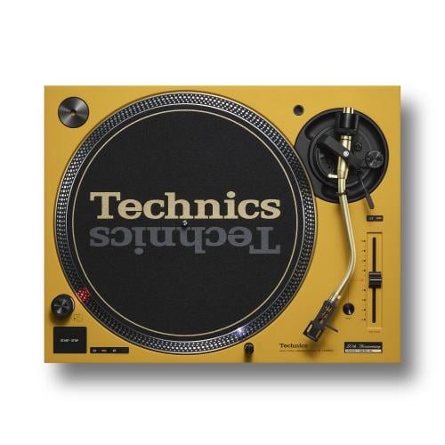 Technics - Placa frontal amarilla para tocadiscos Technics SL-1200 /  SL-1210 MK2
