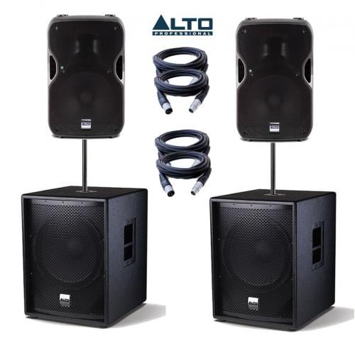 Alto Truesonic TS115A & SUB15A Power Pack 4 - 4000W Active Sound System