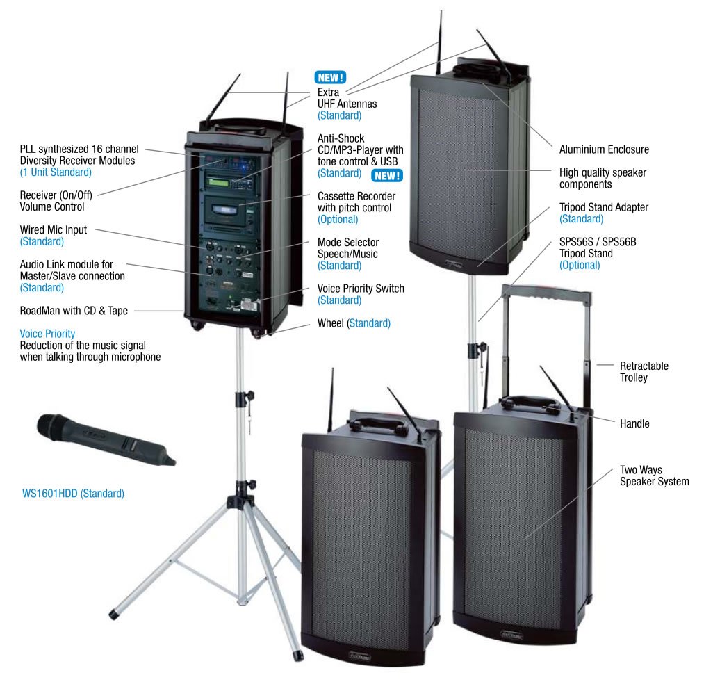 LD Systems Roadman 102 Portable PA System with Wirelss Microphone