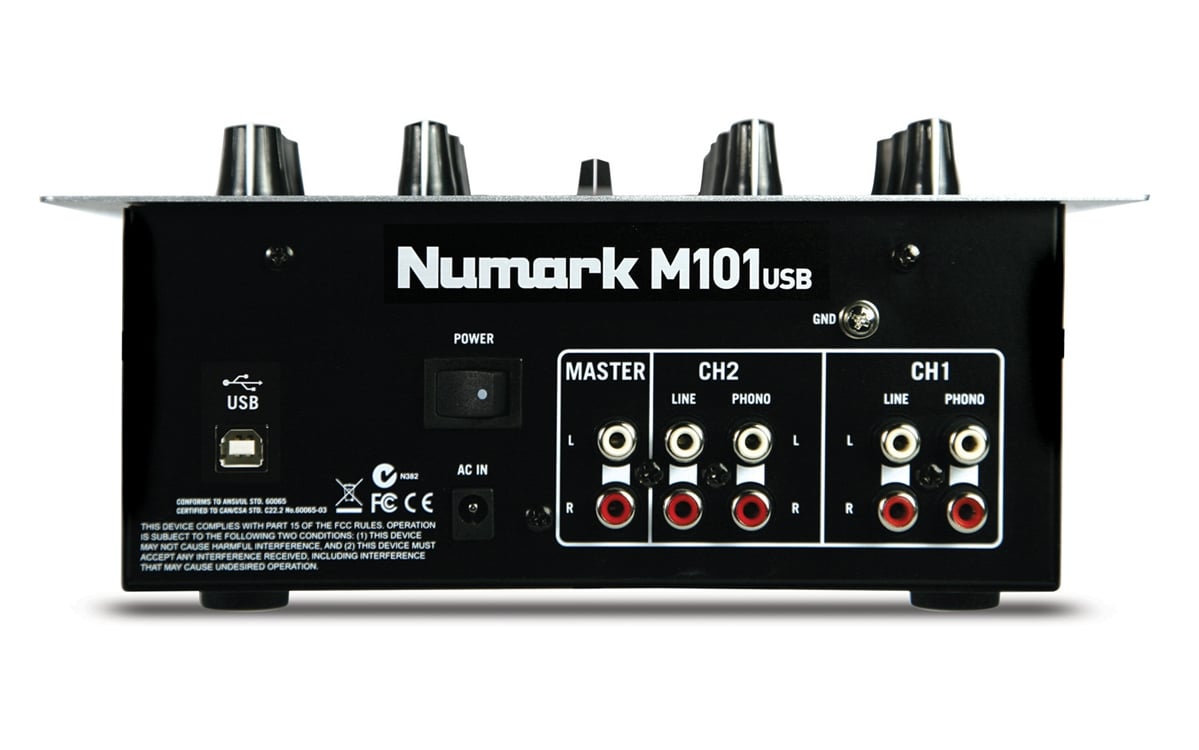 Numark M101 USB Mixer Back