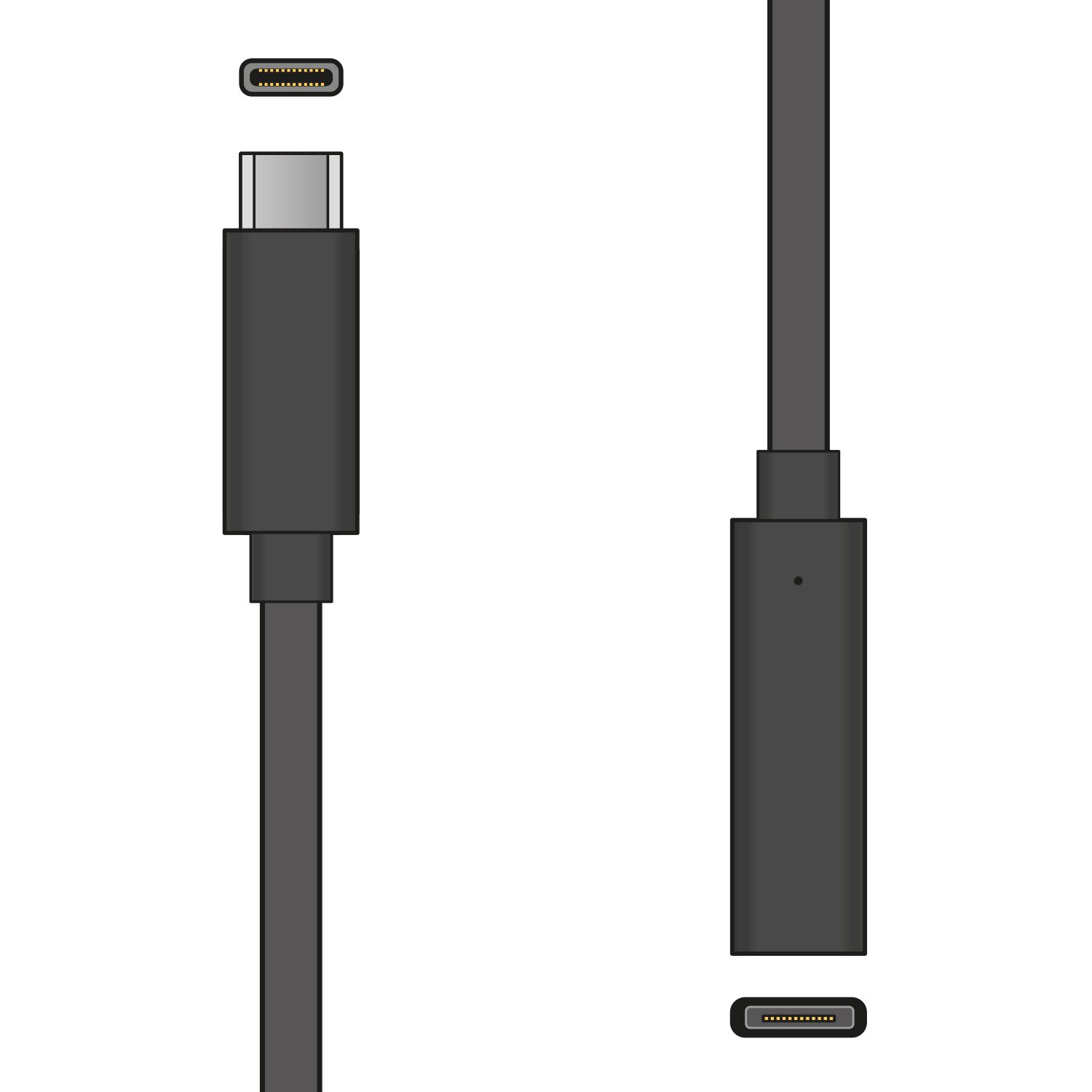 USB 3.0 Type-C Plug to Type-C Socket Lead 1.5m USB 3.0 Type-C Plug to Type-C Socket Lead 1.5m