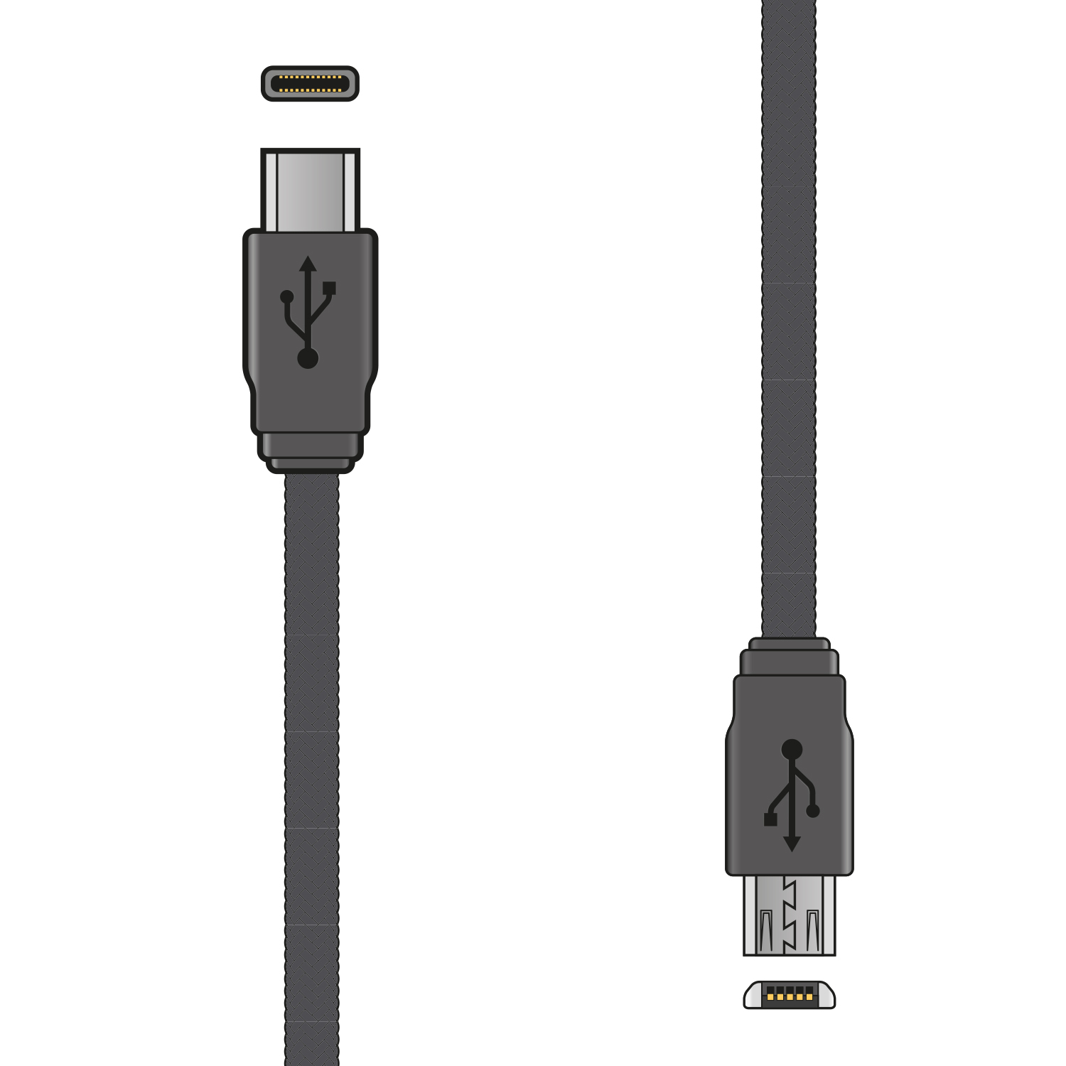 USB2.0 Type-C to Micro USB Sync & Charge Lead 1.5m USB2.0 Type-C to Micro USB Sync & Charge Lead 1.5m