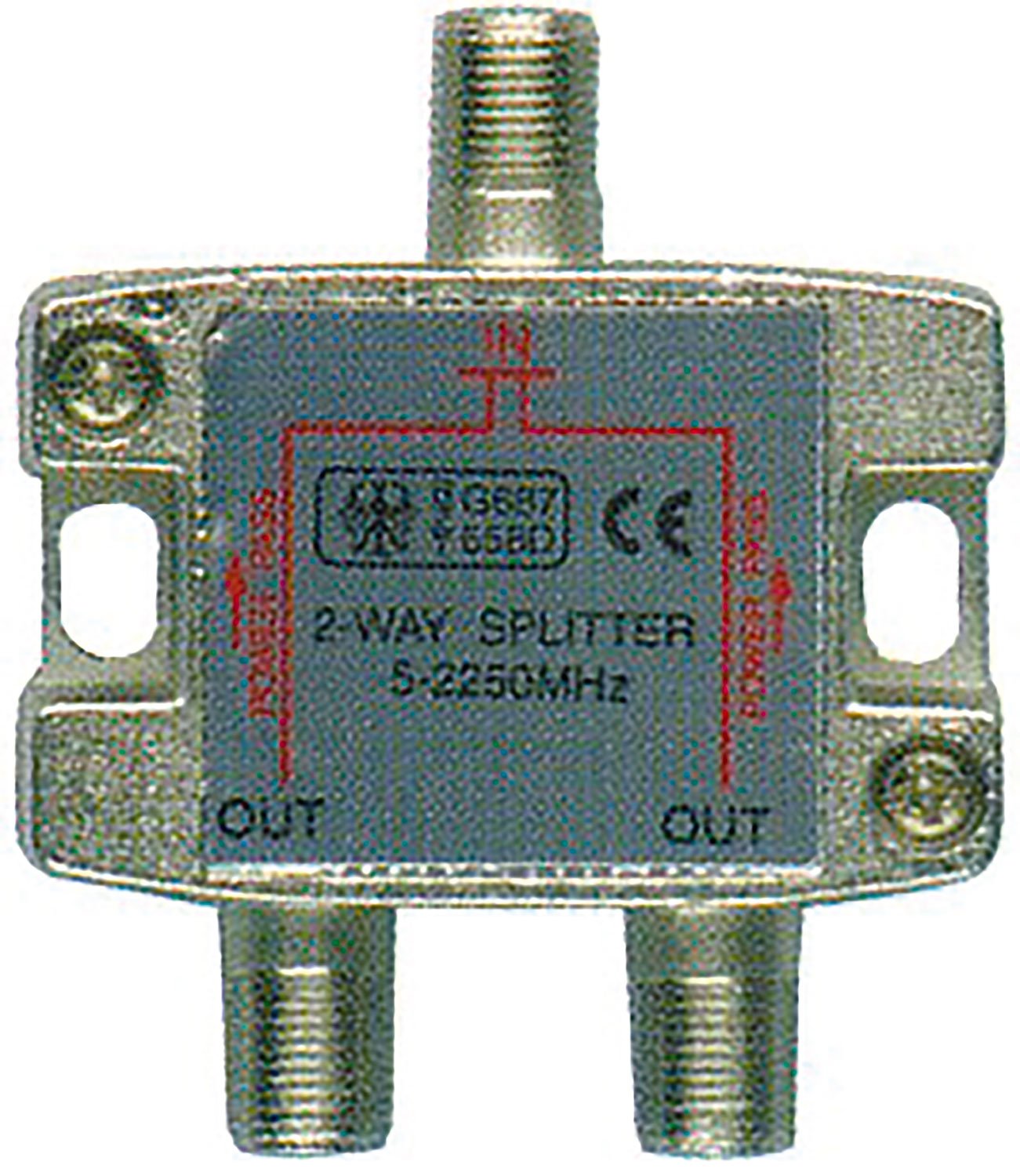Satellite Metal F Splitters 5-2250MHz 2-way satellite F splitter