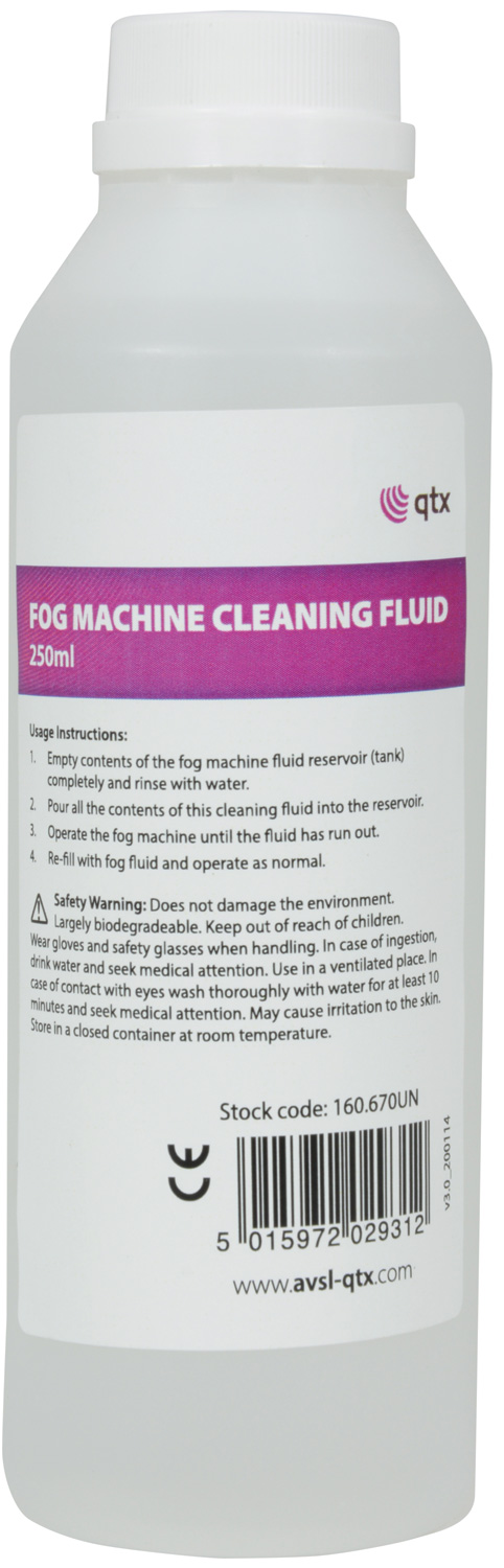 Fog Machine Cleaning Fluid 250ml Smoke machine cleaning fluid - 250ml