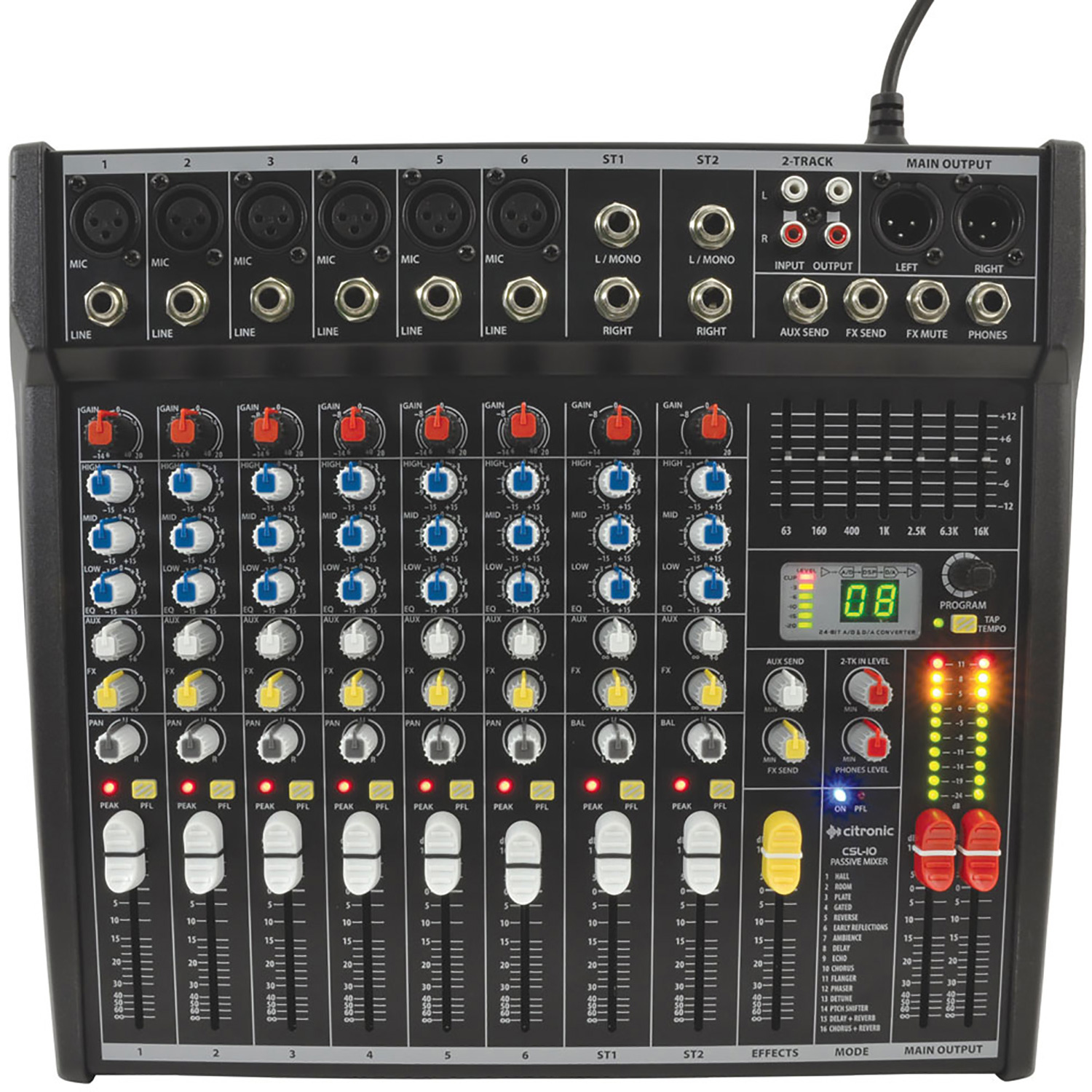 CSL Series Compact Mixing Consoles with DSP CSL-10 Mixing Console 10 input