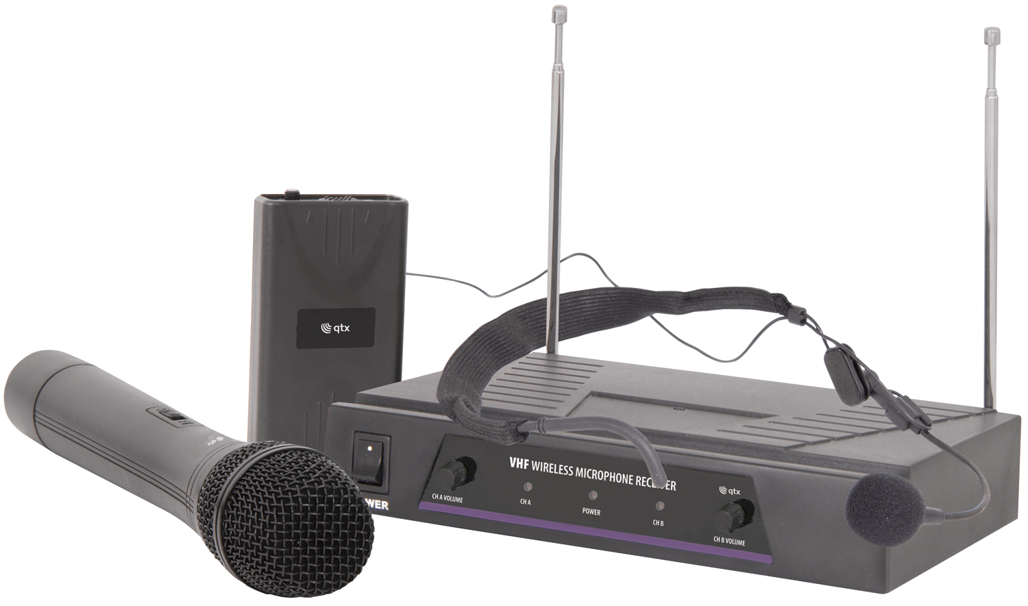 Handheld & Neckband VHF Wireless System VHF handheld + neckband wireless system 174.1 + 175.0MHz