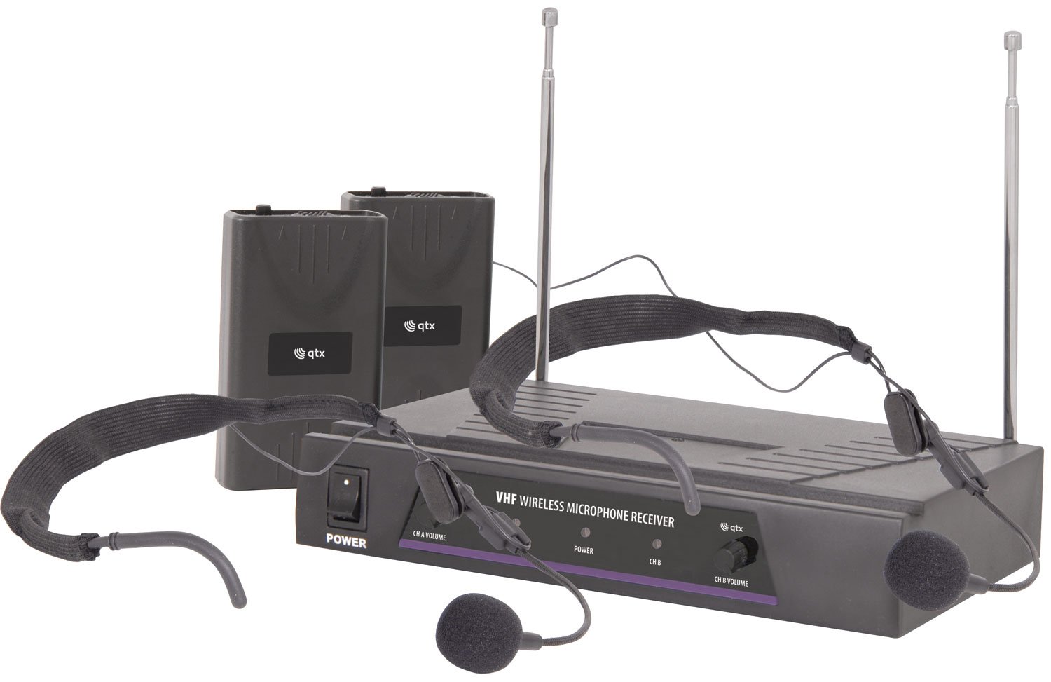 Dual Neckband Microphone VHF Wireless System VHF dual neckband wireless system - 174.1 + 175.0MHz