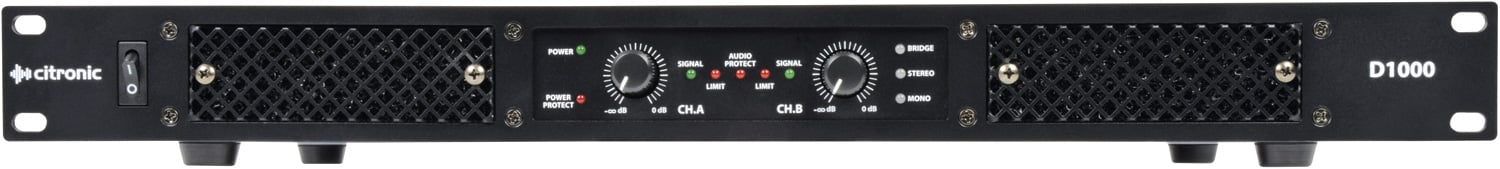 D-Series Class-D Power Amplifiers D1000 Class-D Amplifier 2 x 500Wrms