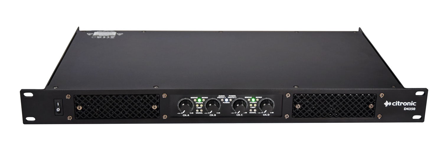D-series Quad Power Amplifiers D4350 Quad Amplifier 4 x 350Wrms