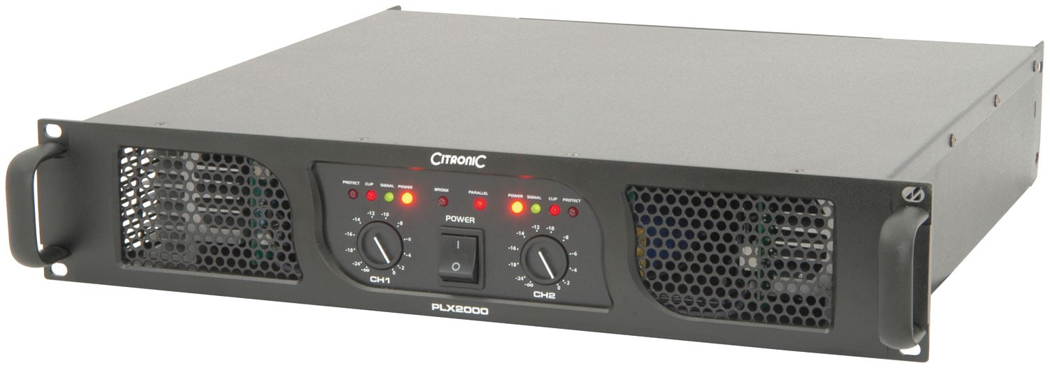 PLX Series Power Amplifiers PLX2000 power amplifier, 2 x 700W @ 4 Ohms