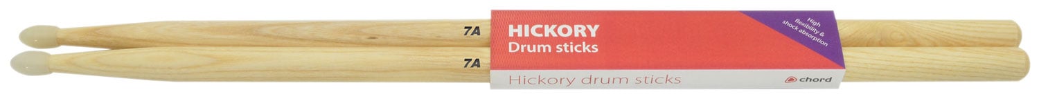 Hickory Drum Sticks - 1 Pair Hickory sticks 7AN - pair