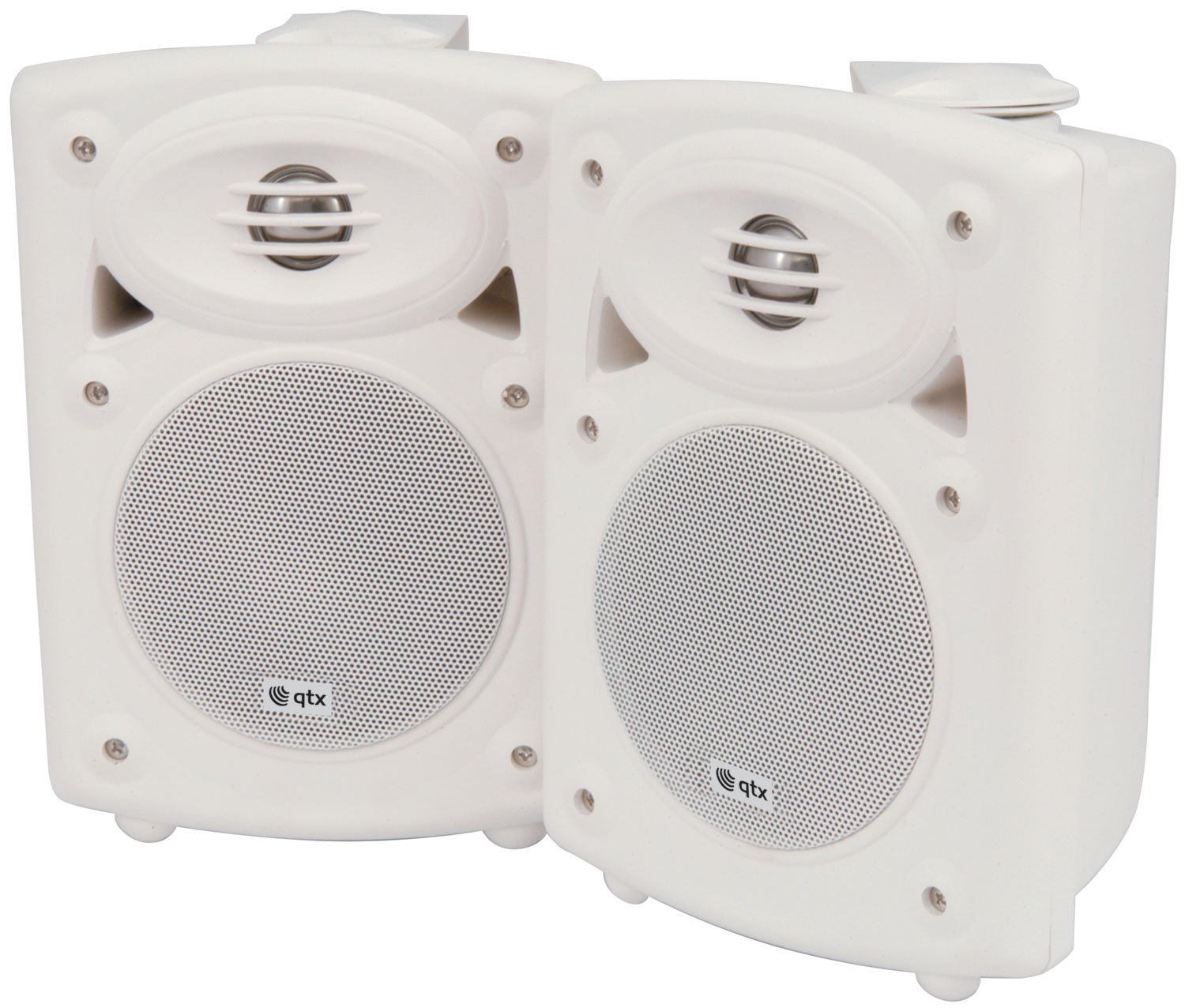 Amplified Stereo Speaker System QR5W Active ABS Spk 5in White