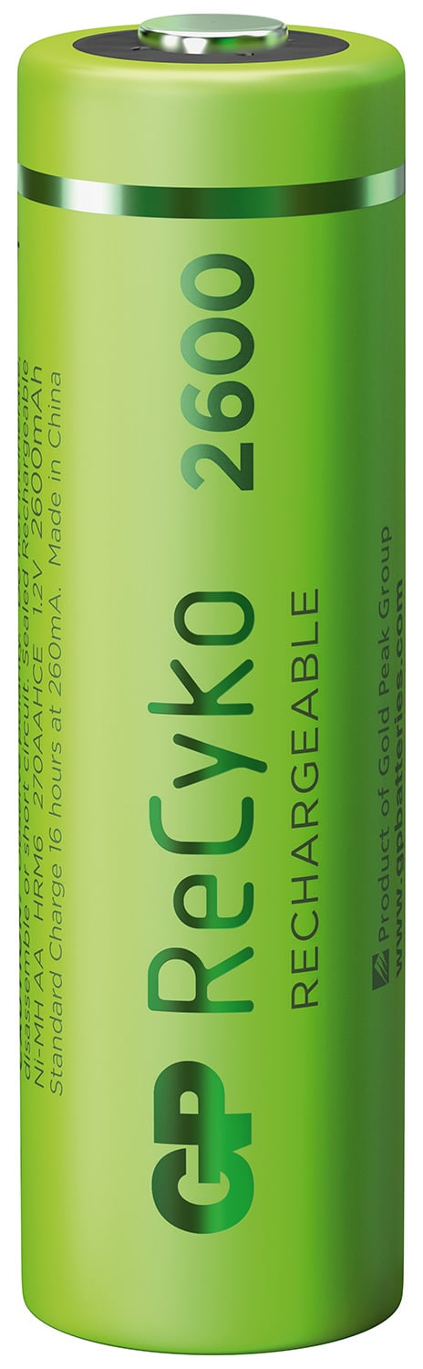 GP Recyko+ NiMH Rechargeable Batteries AA GP ReCyko+ 2600 4 Pack