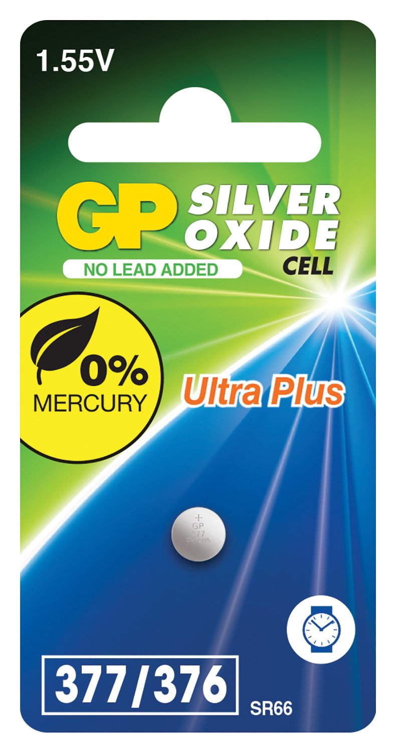 GP Silver-Oxide Button Cell (SR66) 1 Pack  377/SR66 GP Silver-Oxide Button Cell Single