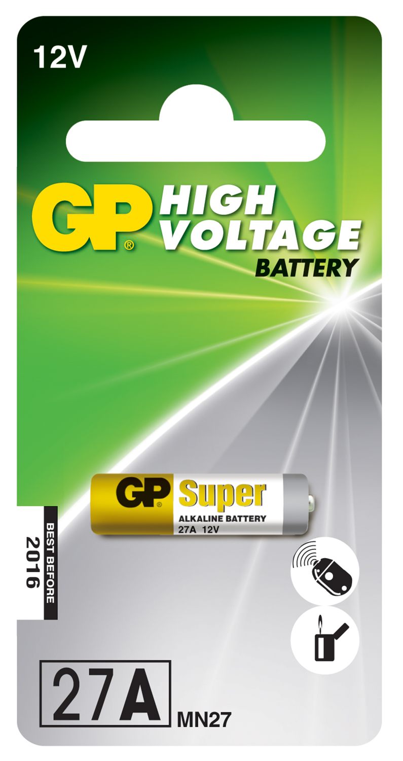 GP High Voltage Alkaline Batteries 27A 12V alkaline battery - 1 piece on a blister