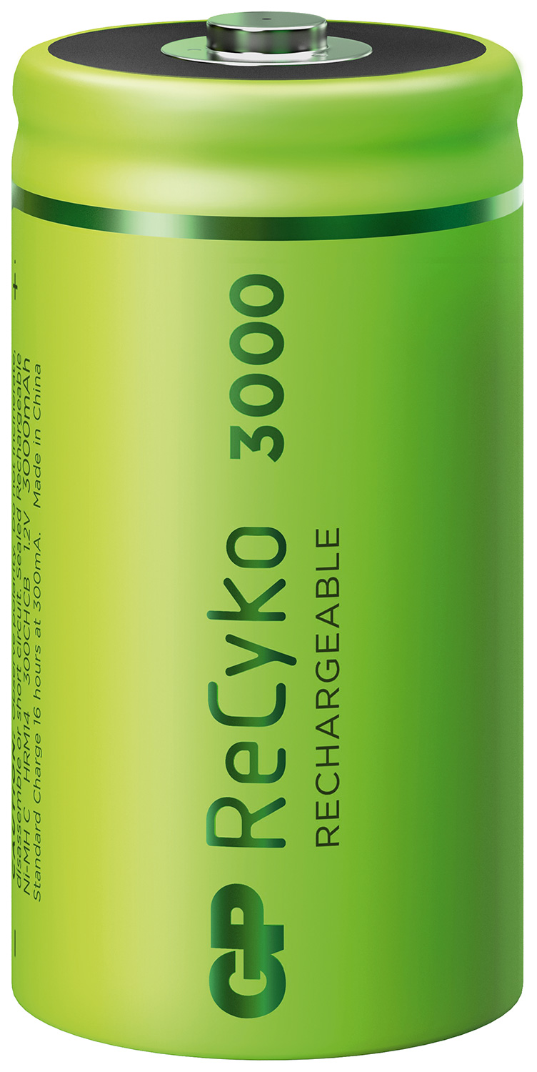 GP Recyko+ NiMH Rechargeable Batteries GP ReCyKo+ 3000 C (Card of 2)