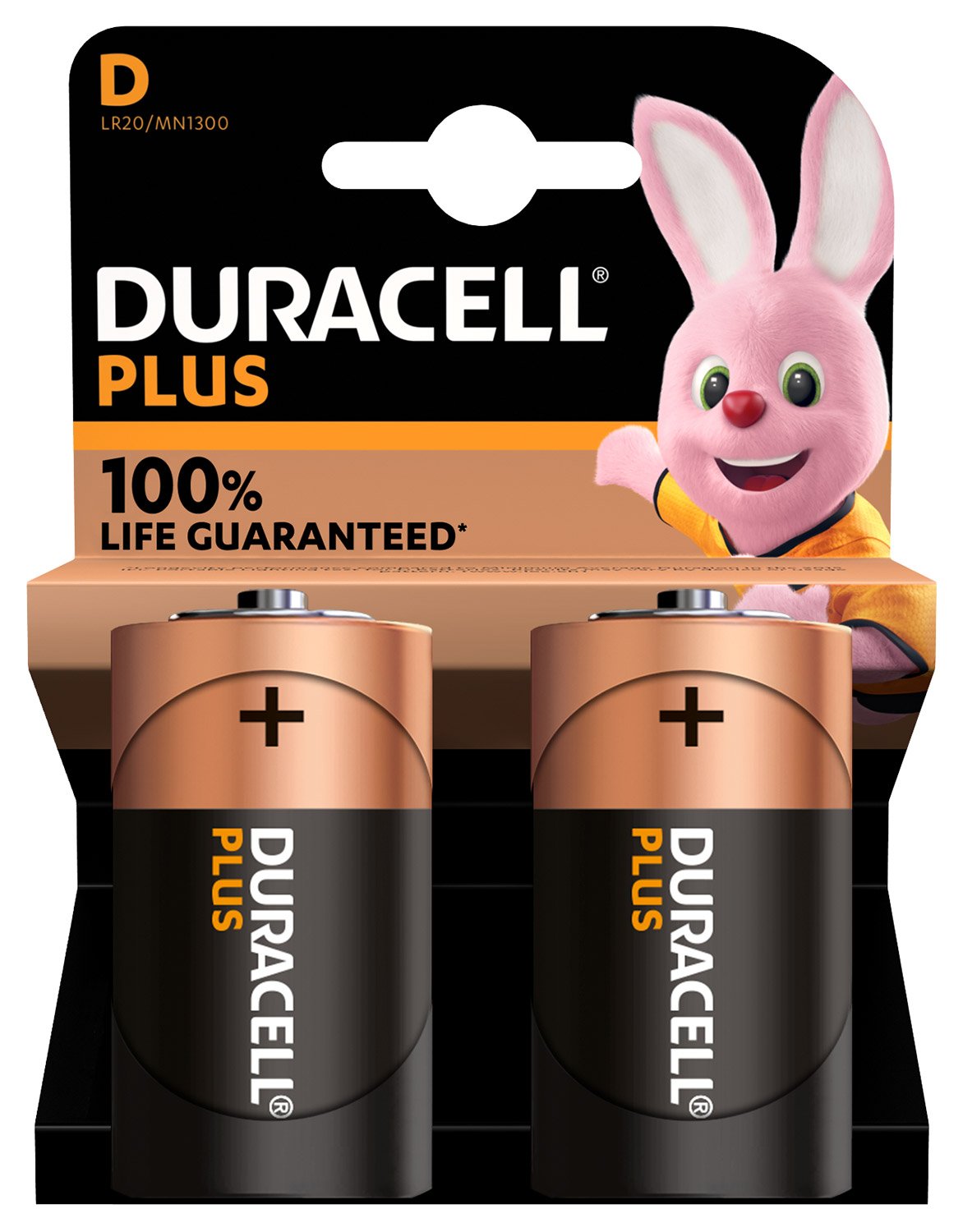 Duracell Plus Power Alkaline Batteries D Duracell Plus Power 2 Pack