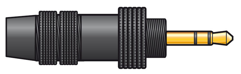 3.5mm Threaded Stereo Jack Plugs 3.5mm Stereo Plug Black 6mm