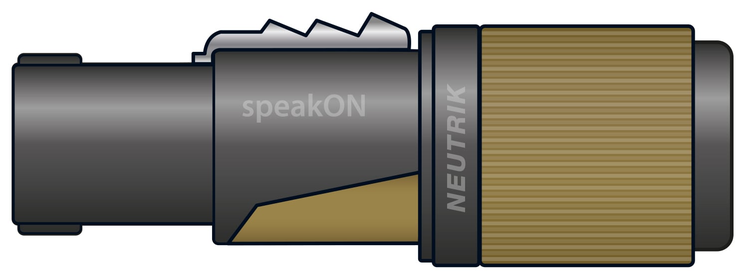 NeutrikÂ® NL2FXX Speakon Cable Connectors NL2FXX-W-S Speakon 2 Pole Plug