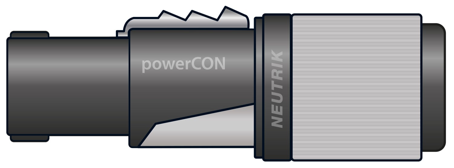 NeutrikÂ® NAC3FXX Powercon Connectors NAC3FXXB-W-S Powercon