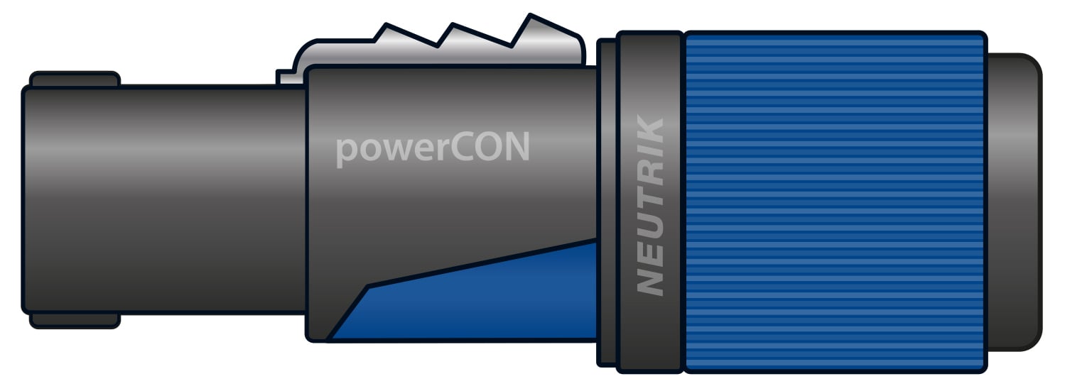 NeutrikÂ® NAC3FXX Powercon Connectors NAC3FXXA-W-S Powercon