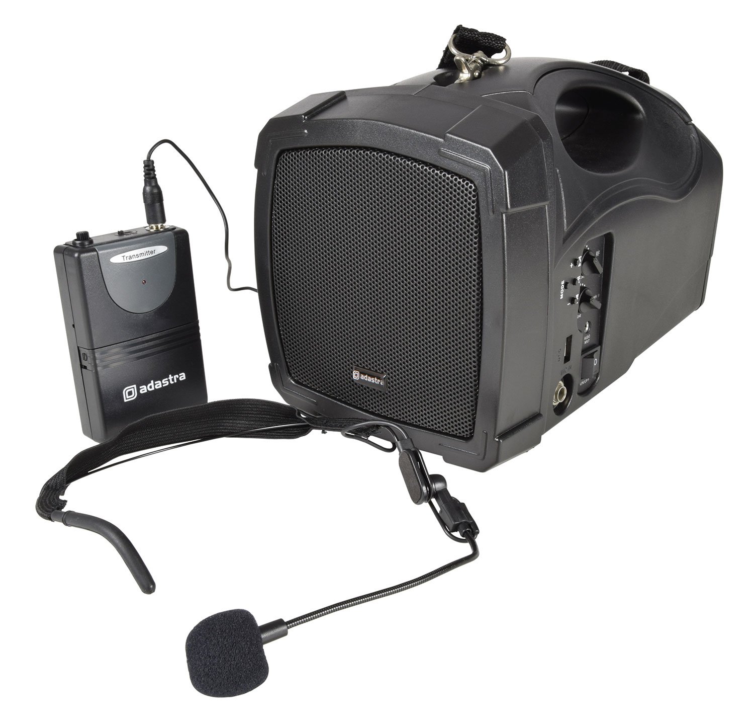 Handheld PA System with Neckband Mic and Bluetooth H25B Handheld PA with Neckband Mic, USB, FM & Bluetooth