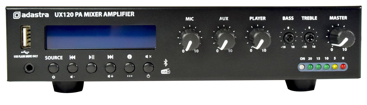 UX Series Compact 100V Mixer-Amplifiers UX120 Compact 100V Mixer-Amplifier 120W