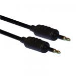 Black Premium 3.5mm Fibre Optic Plug To 3.5mm Fibre Optic Plug. Blister 1m