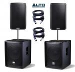Alto Truesonic TS215A & SUB15A Power Pack 4 - 4600W Active Sound System