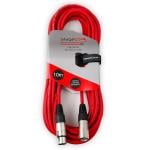 Stagecore Female XLR - Male XLR Microphone Cable 10m Red