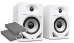 Pioneer DJ DM-50D White with FREE Isolator Pads