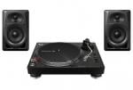 Pioneer DJ PLX-500 Turntable & DM-40D Speaker Bundle (Black)